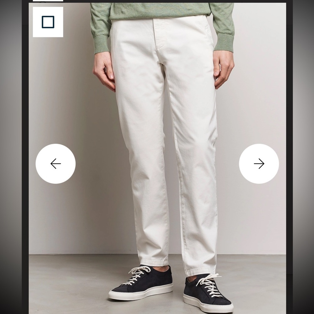 Tiger of Sweden NWT Caidon chino pants in off white sz 36